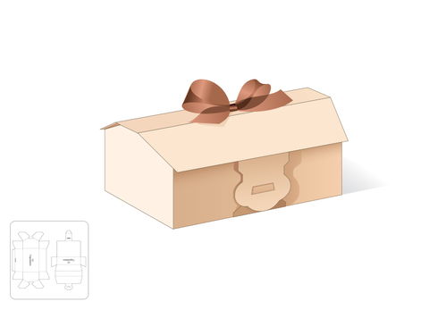 房屋形狀禮品盒模切圖 刀模圖eps源文件 平面素材 美工云 meigongyun.com 未歸類